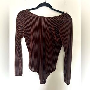 Brown Sheer Bodysuit